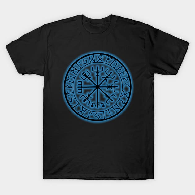 Vegvisir Ancient Runes Compass Of The Viking T-Shirt by Dojaja